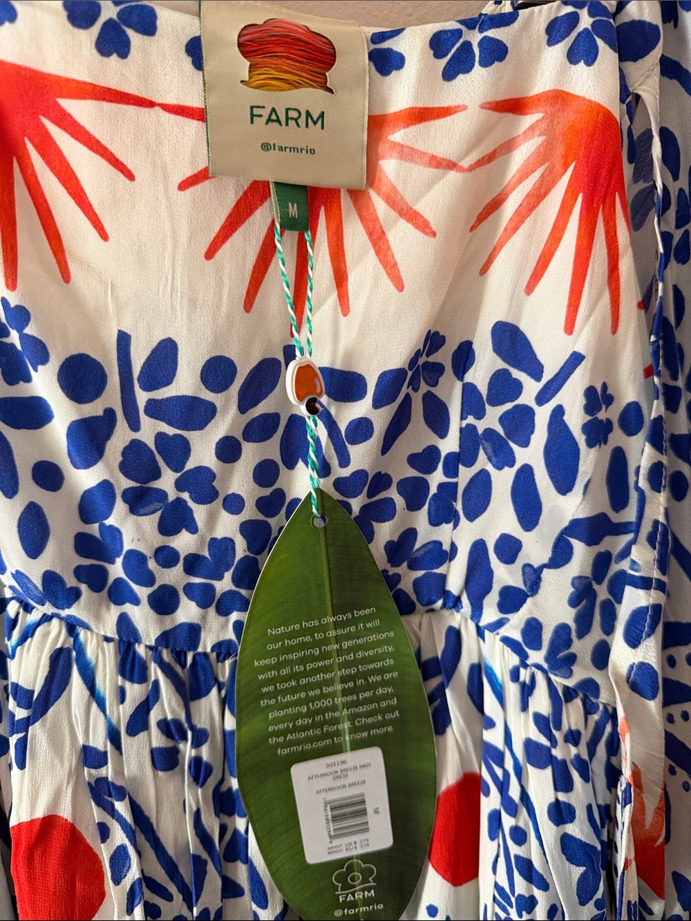 Farm Rio Afternoon Breeze Midi Dress Size M - Picture 9 of 9